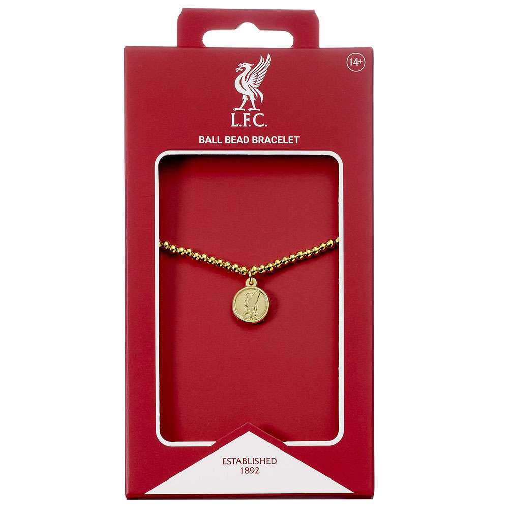 liverpool fc gold finish bead bracelet