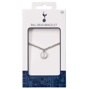 tottenham hotspur fc silver finish bead bracelet