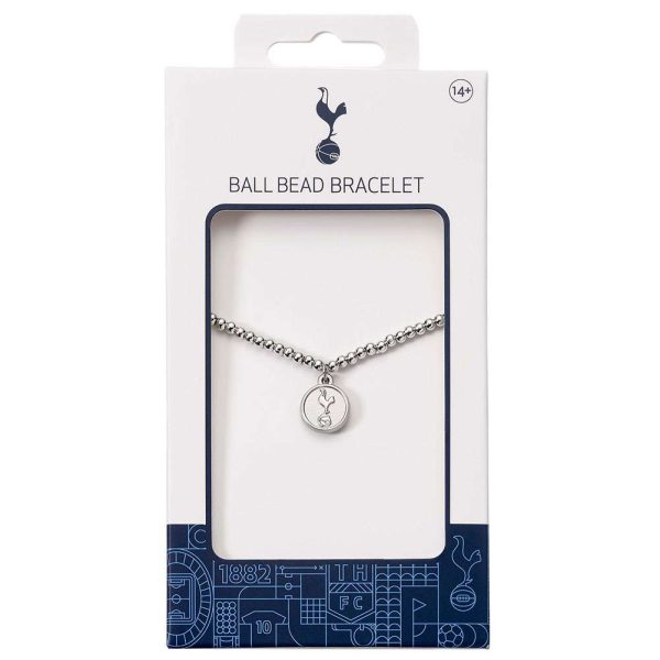 tottenham hotspur fc silver finish bead bracelet