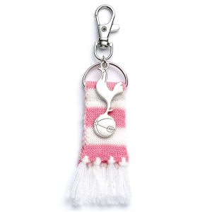 tottenham hotspur fc pink bar scarf bag charm