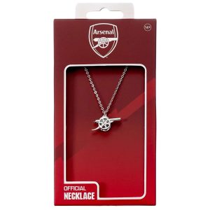 arsenal fc silver finish cannon necklace