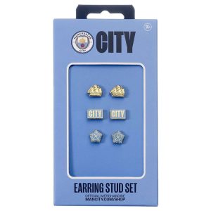manchester city fc stud earring set