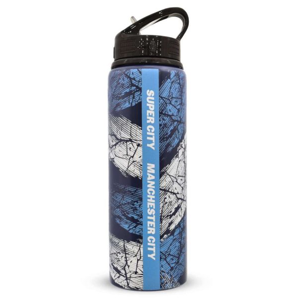 manchester city fc hd printed aluminium drinks bottle