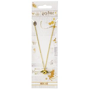 harry potter gold plated cute golden snitch necklace