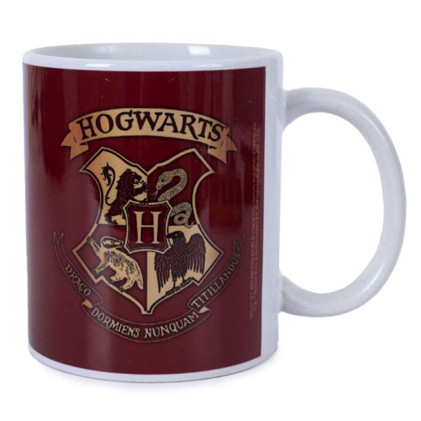 harry potter red hogwarts mug