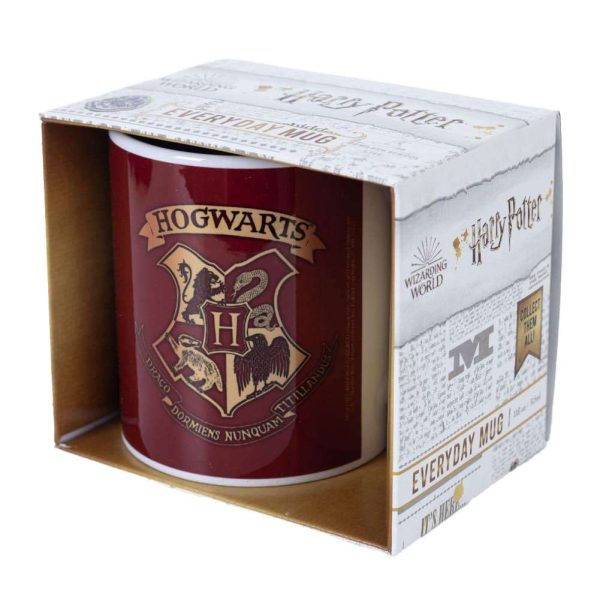 harry potter red hogwarts mug