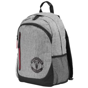 manchester united fc heather grey backpack
