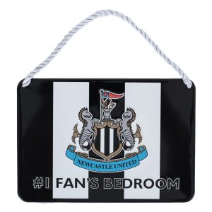 newcastle united fc no1 fan stripe bedroom sign