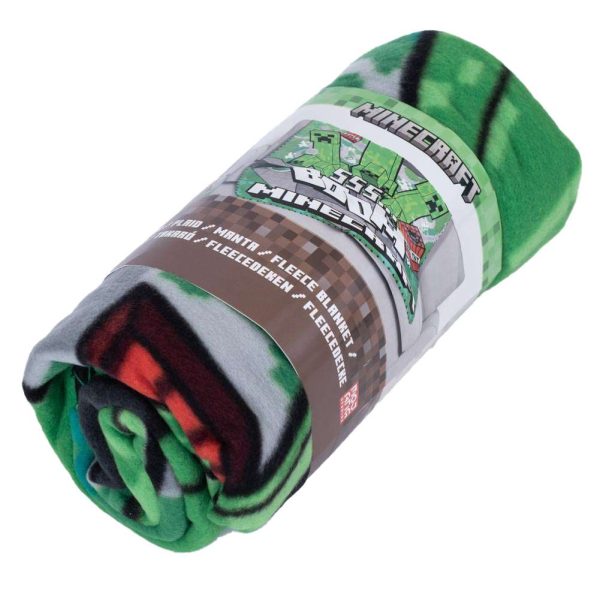 minecraft boom fleece blanket