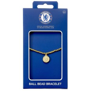 chelsea fc gold finish bead bracelet