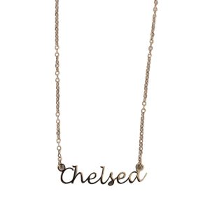 chelsea fc gold plated name dropper necklace