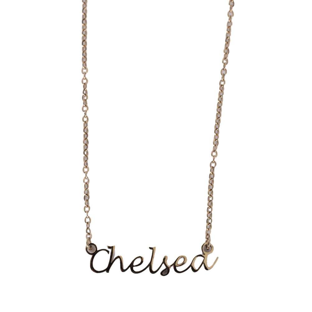 chelsea fc gold plated name dropper necklace