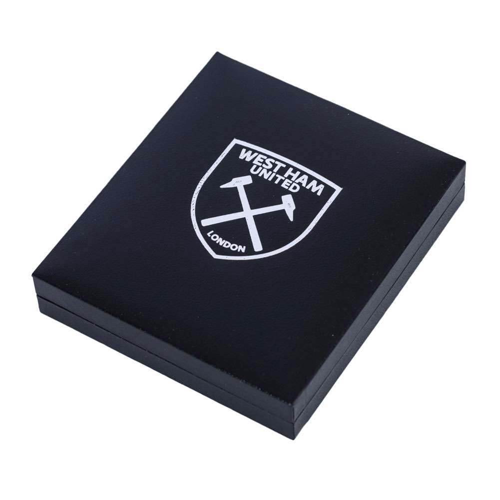 west ham united fc gold plated heart necklace