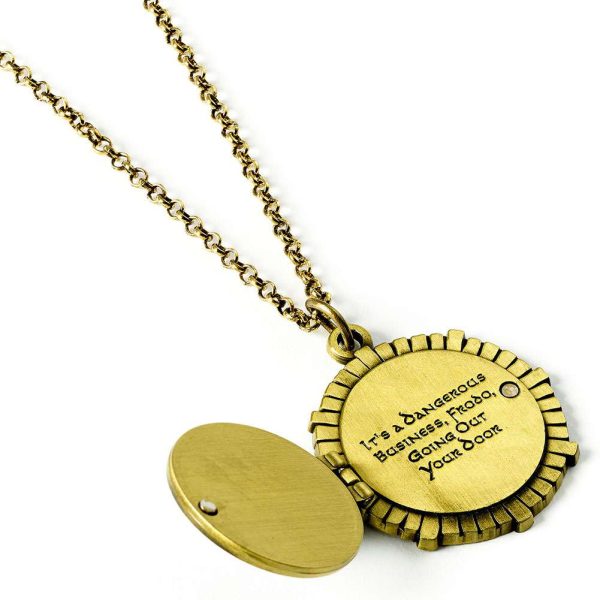 the lord of the rings silver plated necklace hobbit door