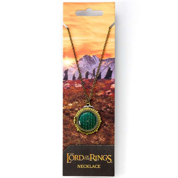 the lord of the rings silver plated necklace hobbit door