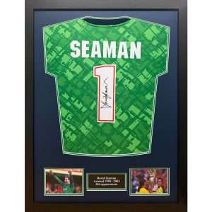 Arsenal FC Seaman Signed Shirt (Framed)