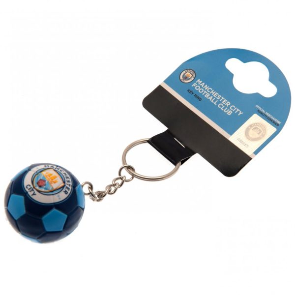 manchester city fc football keyring