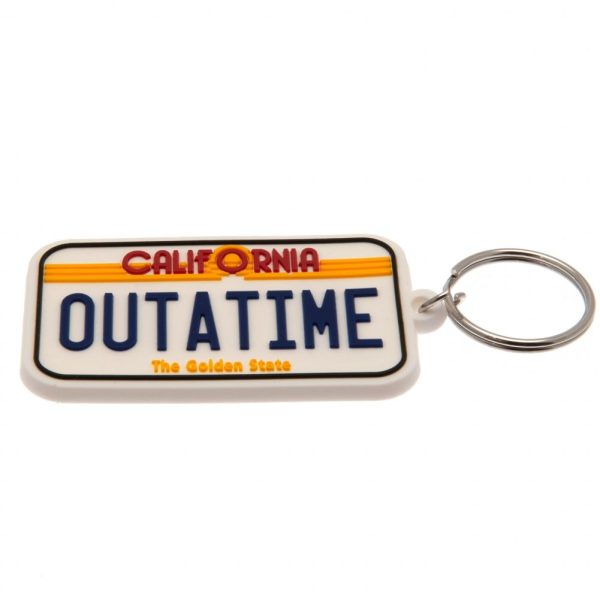 back to the future license plate pvc keyring
