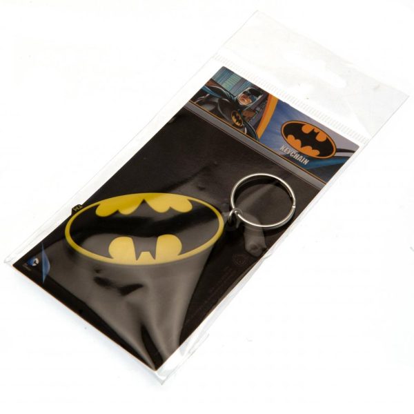 batman logo pvc keyring