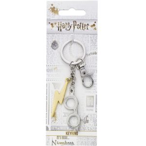 harry potter charm keyring lightning bolt & glasses