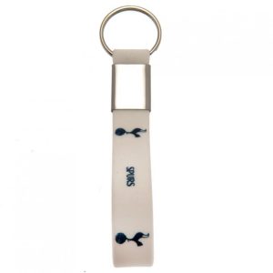 tottenham hotspur fc white silicone keyring