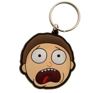 rick and morty scared morty pvc keyring