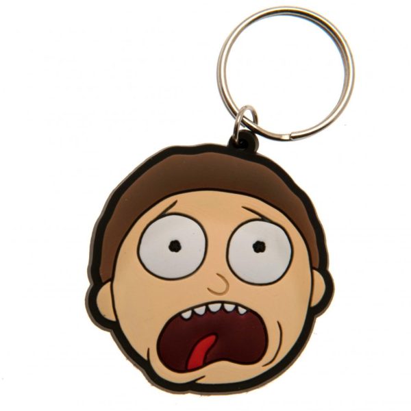 rick and morty scared morty pvc keyring