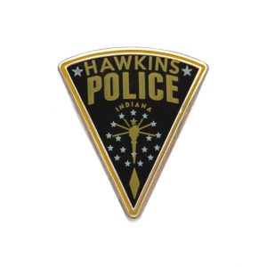 stranger things hawkins police pin badge