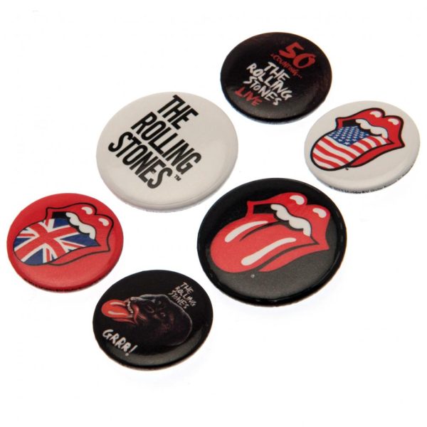 the rolling stones button badge set