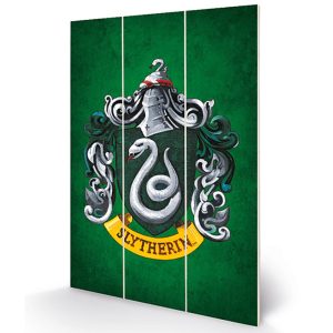 harry potter slytherin wood print