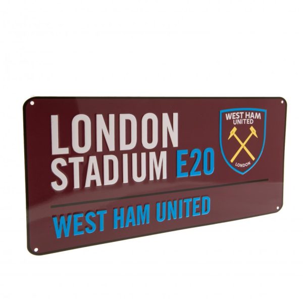 west ham united fc colour street sign