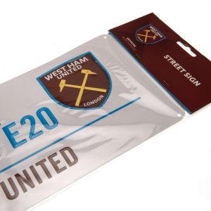 west ham united fc white street sign