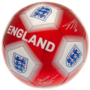 england fa red & white signature football