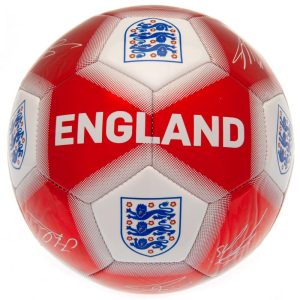 england fa red & white signature football