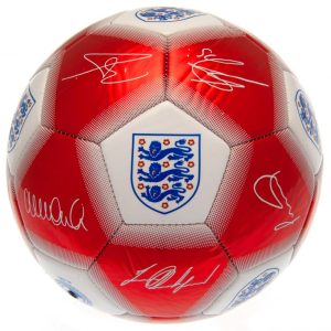 england fa red & white signature football