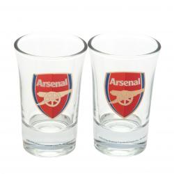 arsenal fc 2pk shot glass set