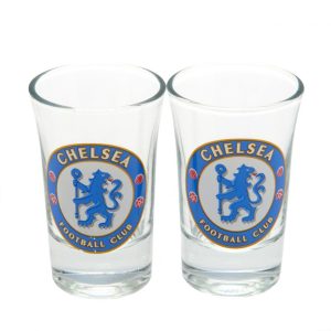chelsea fc 2pk shot glass set
