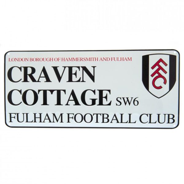 fulham fc white street sign