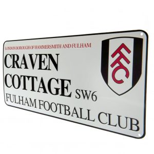 fulham fc white street sign