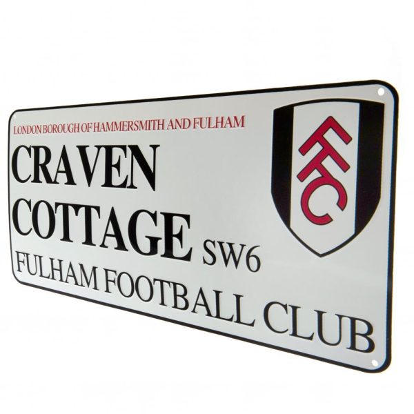 fulham fc white street sign