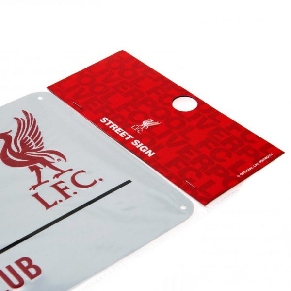 liverpool fc white street sign