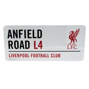 liverpool fc white street sign