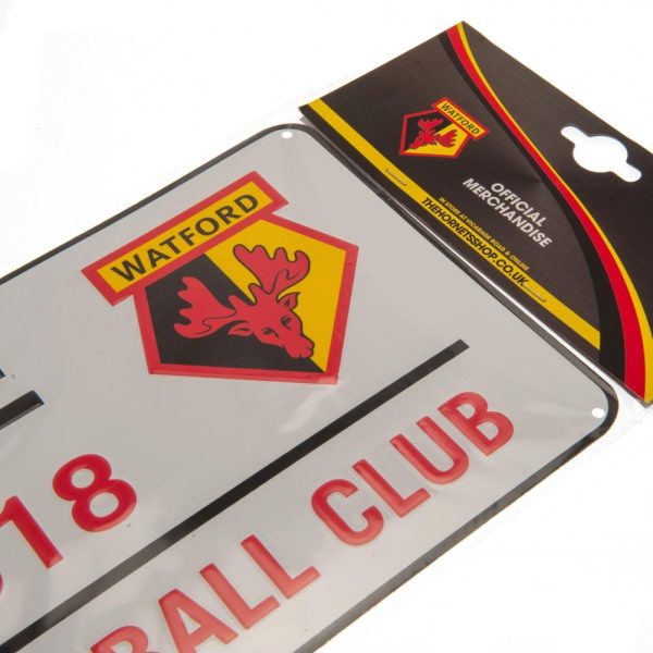 watford fc white street sign