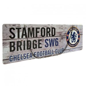 chelsea fc rustic garden sign