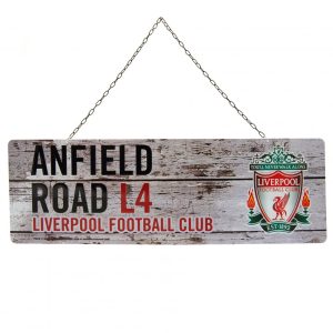 liverpool fc rustic garden sign