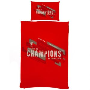 liverpool fc champions of europe single duvet set