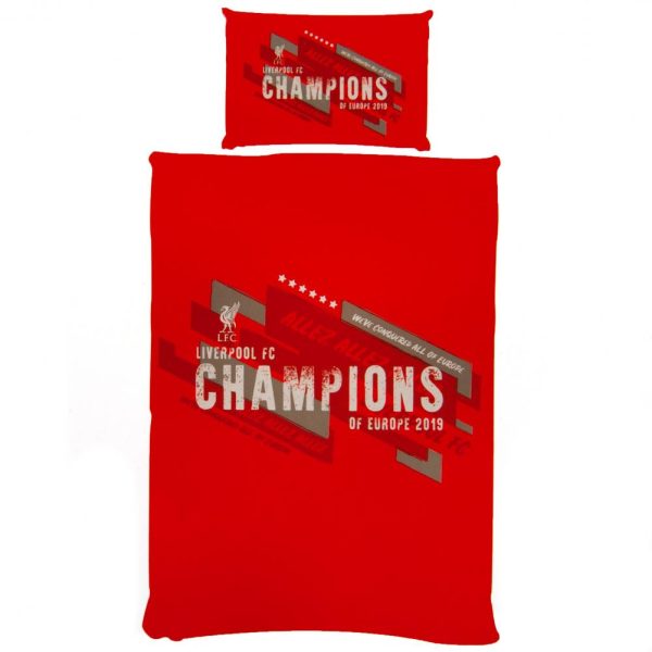 liverpool fc champions of europe single duvet set