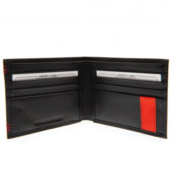 liverpool fc leather stitched wallet