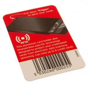 arsenal fc rfid aluminium card case