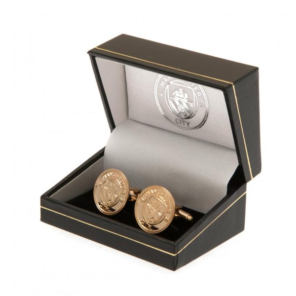 manchester city fc gold plated cufflinks
